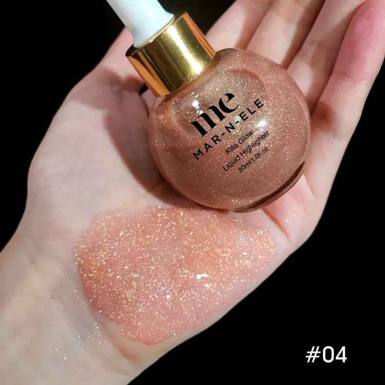Killa Glow Liquid Highlighter – Face & Body Shimmer (5 Shades)
