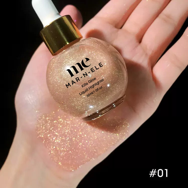 Killa Glow Liquid Highlighter – Face & Body Shimmer (5 Shades)