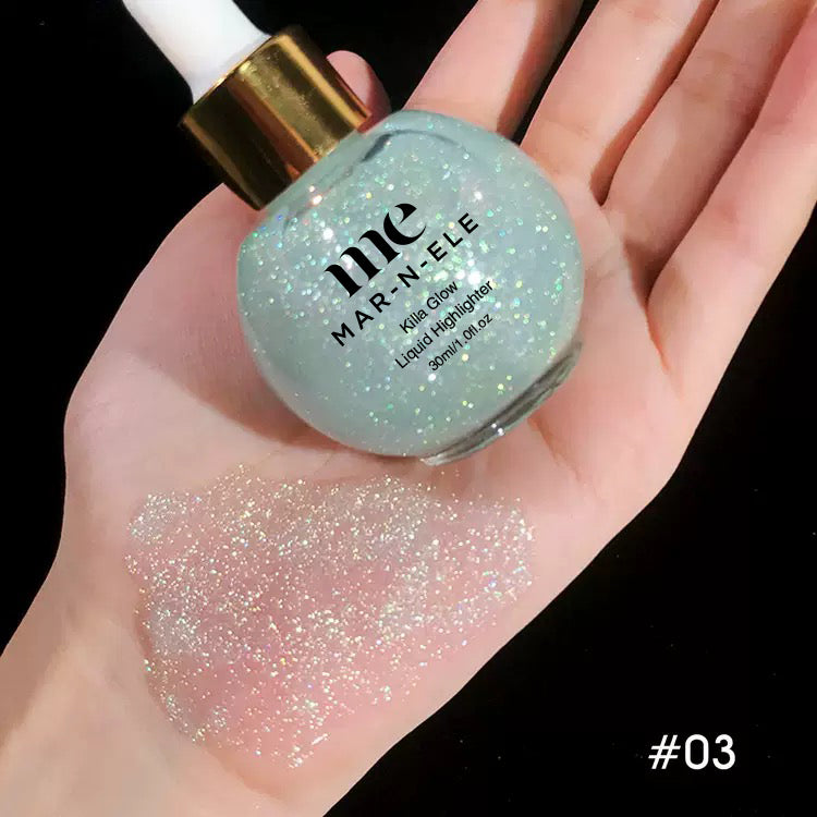 Killa Glow Liquid Highlighter – Face & Body Shimmer (5 Shades)