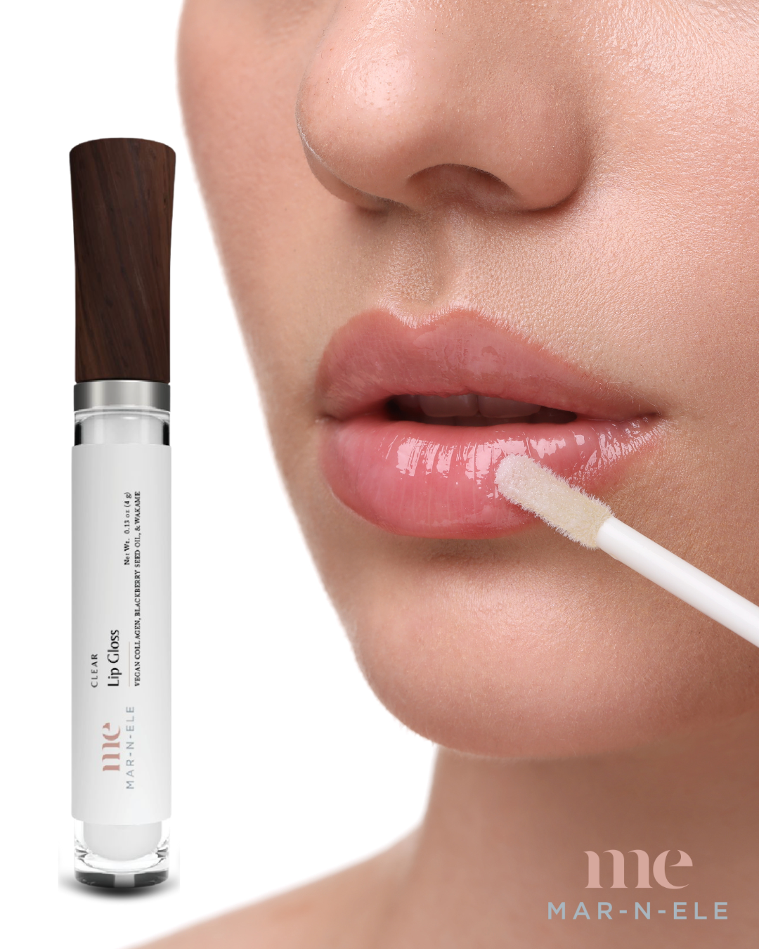 Clear Lip Gloss: Gradual Plumping • Vegan Collagen • Blackberry Seed Oil & Wakame