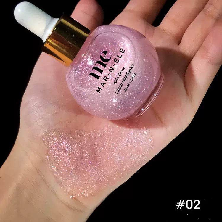 Killa Glow Liquid Highlighter – Face & Body Shimmer (5 Shades)